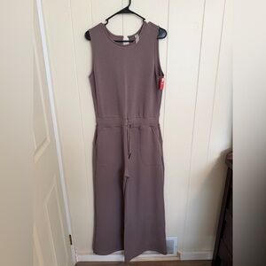 SPANX Taupe Sleeveless Jumpsuit